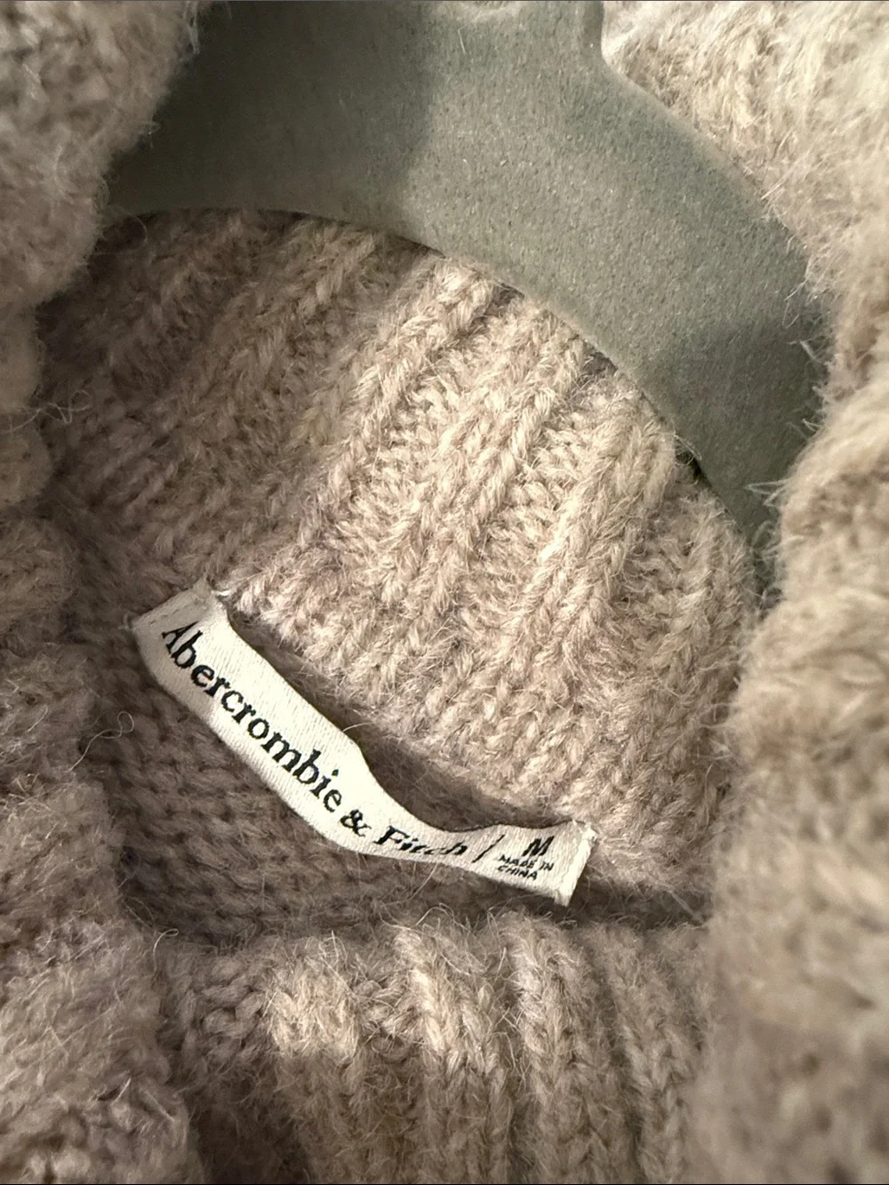 Abercrombie & wool knit Turtleneck Sweater in Light Beige - Picture 2 of 2